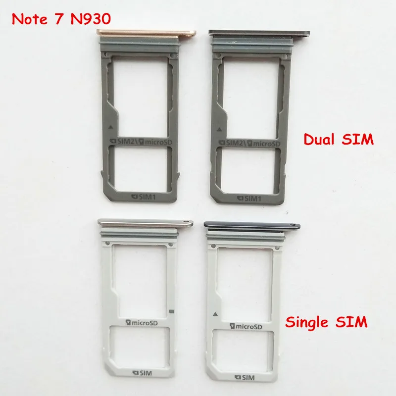 10 шт./лот держатель лотка для двух/одинарных SIM карт Micro SD слот адаптер Samsung Galaxy Note 7