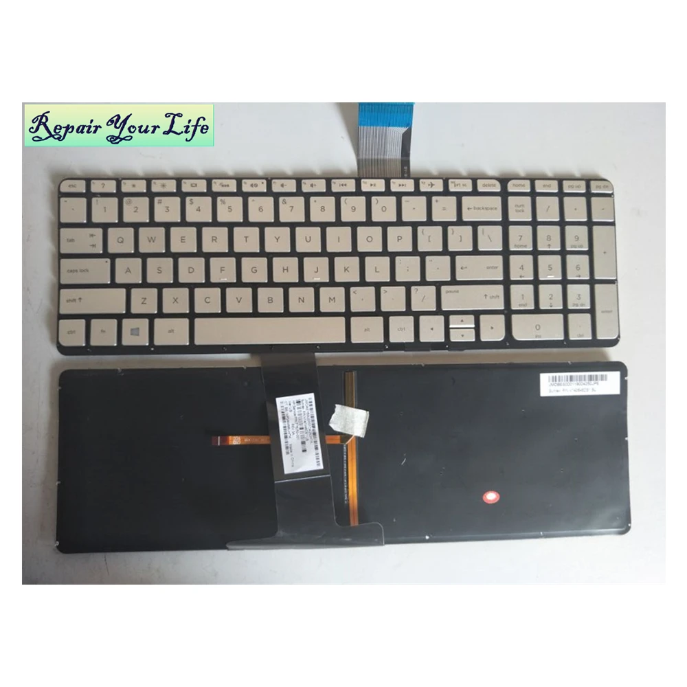 Сменная клавиатура для HP For ENVY 15 U u499nr 830194 001 15t u400 X360 с подсветкой US layout silver|keyboard for