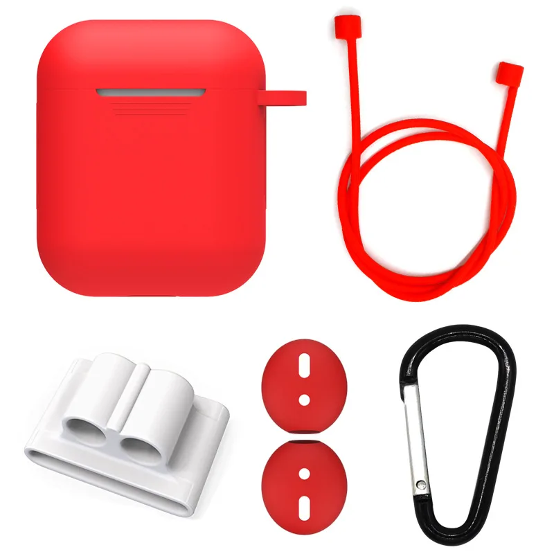 5 в 1 Аксессуары для наушников силиконовый чехол IPhone Air pods I10/19 S/I12 наушники Airpods