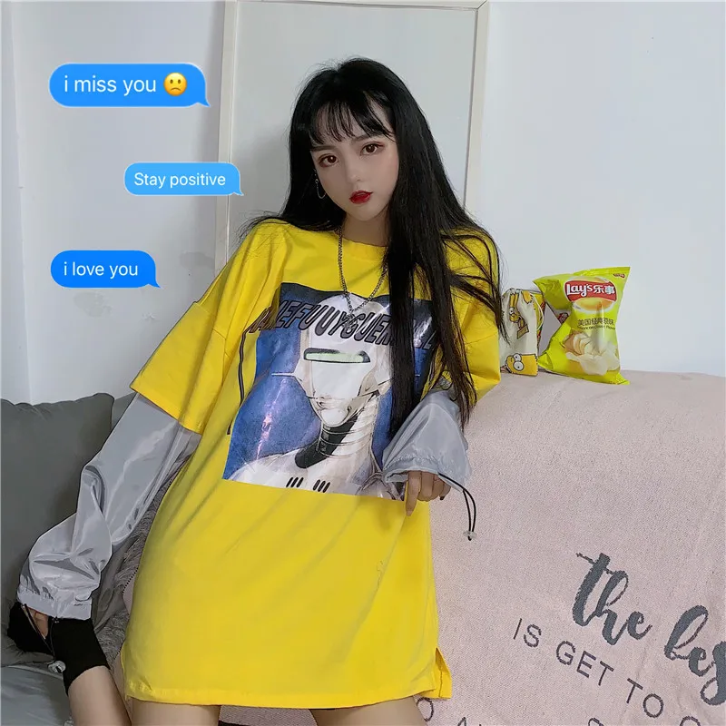 Camiseta Mujer 2019 Весна Harajuku уличная Модная футболка Для женщин футболки корейский Ulzzang