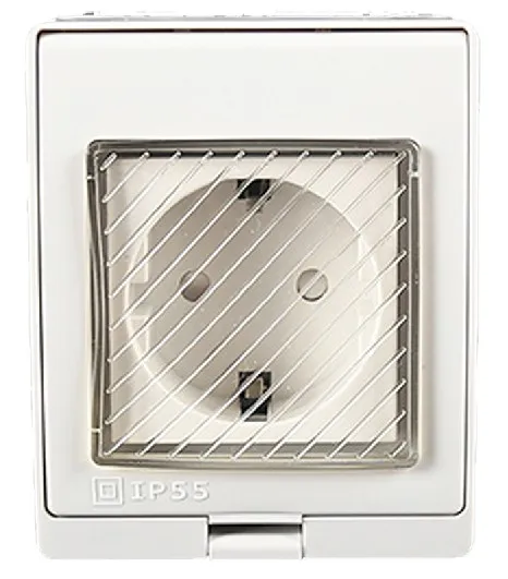 1way german socket Белый ЕС 16A 250 В 1Way 2Way водонепроницаемый IP55 кухня Открытый Анти-УФ поверхностного монтажа выход немецкая Россия Корея электрическая розетка - Цвет: 1way german socket