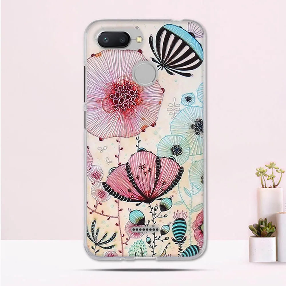 Мягкий силиконовый чехол для Xiaomi Redmi 6 из ТПУ задняя крышка телефона силиконовые