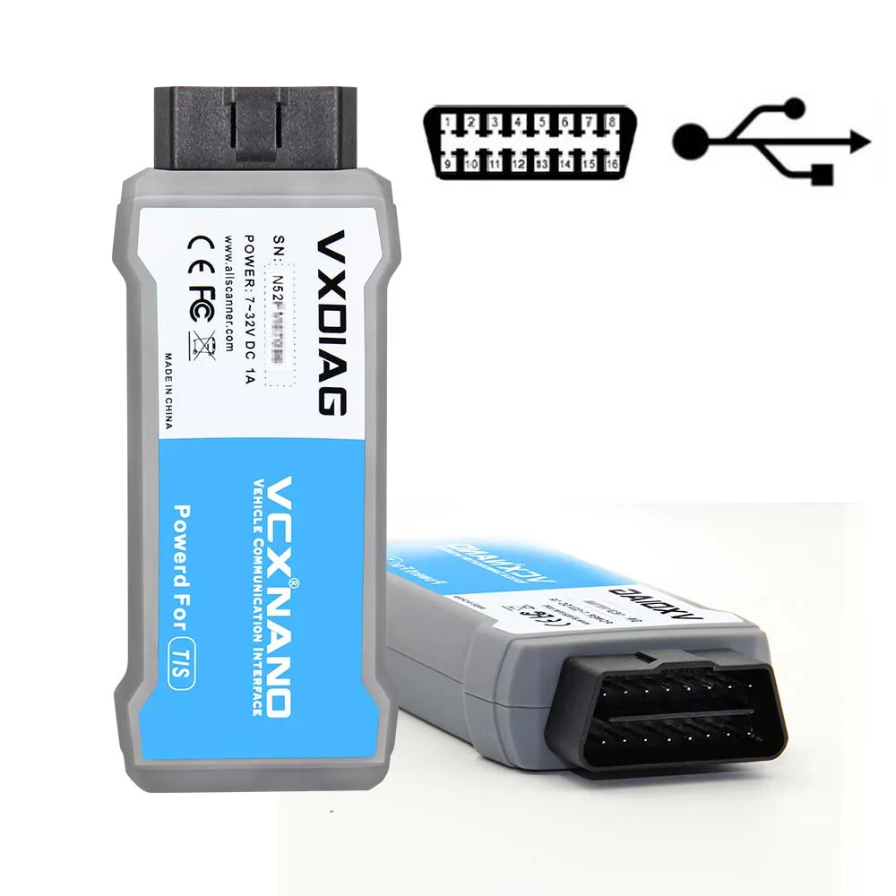 for Toyota USB VXDIAG VCX NANO для Toyota USB TIS Techstream V14.00.018 OBD OBD2 wifi автомобильный диагностический инструмент для Volvo 2014D - Цвет: for Toyota USB