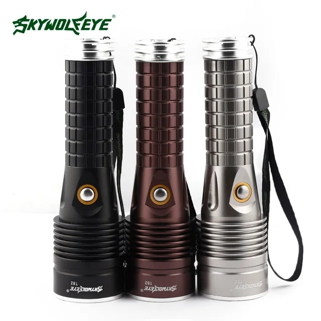 SKYWOLFEYE T6 фонарик 18650 батарея Регулируемый Кемпинг велосипедные фары светодиодные