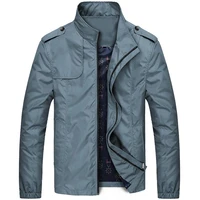 mens fashion spring thin casual jacket zip collar slim short coat outwear