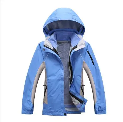 sky blue Спорт на открытом воздухе теплый ветер зима женщина лыжный альпинизм Кемпинг Туризм кусок костюм куртка большой размер S-XXXL - Цвет: sky blue