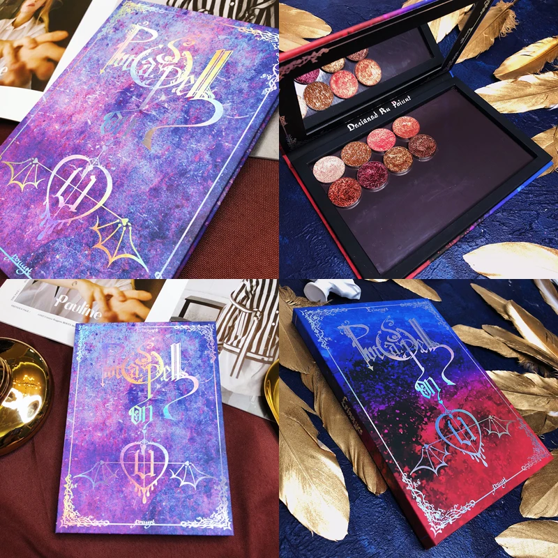 

Профессиональная палитра макияжа Сделай Сам пустая Магнитная палитра для пополнения блестящие матовые тени для век Палитра легко носить с ...