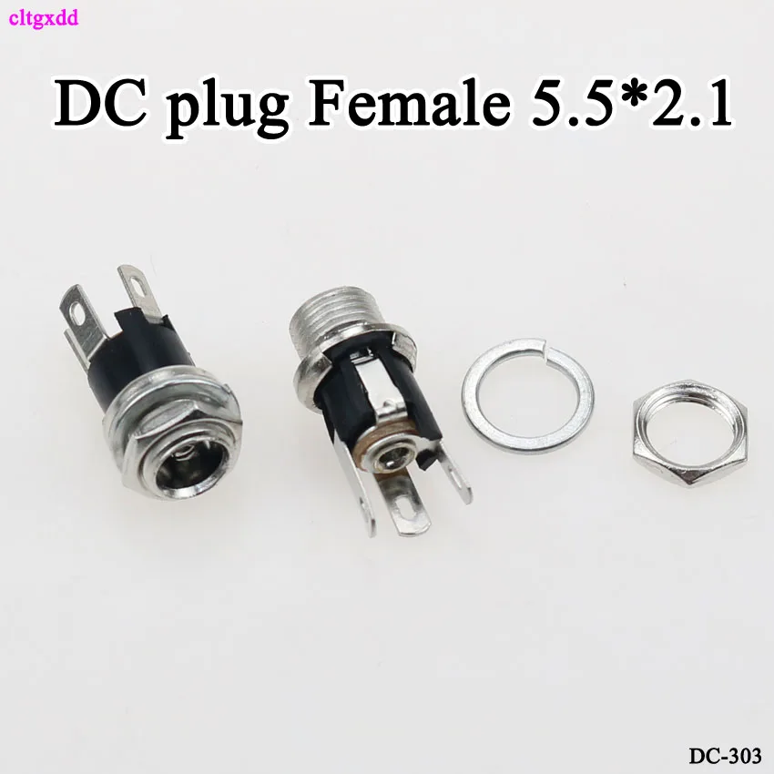 Cltgxdd 1 шт. DC 025M DC025M разъем питания постоянного тока/разъем с гайкой DC5.5 * 2 5 5*2