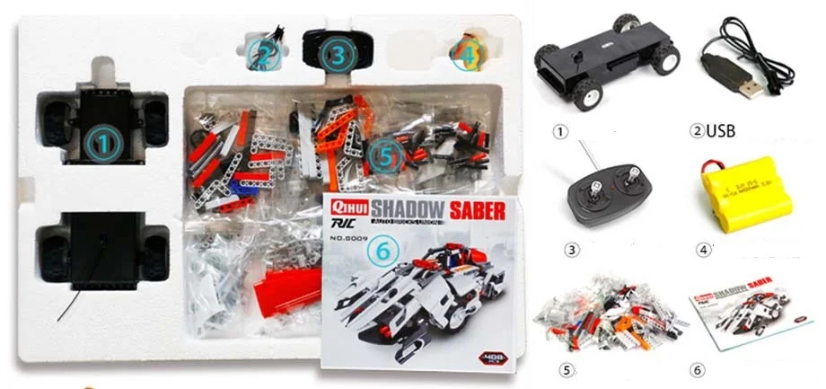 Technic строительные блоки модель автомобиля совместима с дистанционным