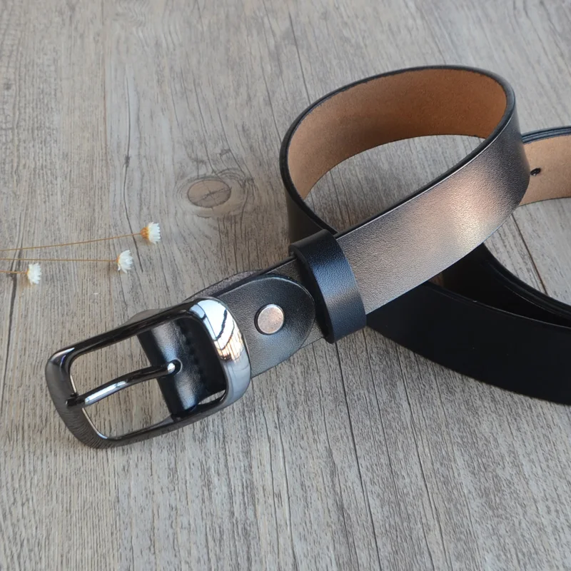 2018 Private customized large size 130 150cm women's belt 100% genuine leather 3.0 wide belt ceinture femme brown Free shipping