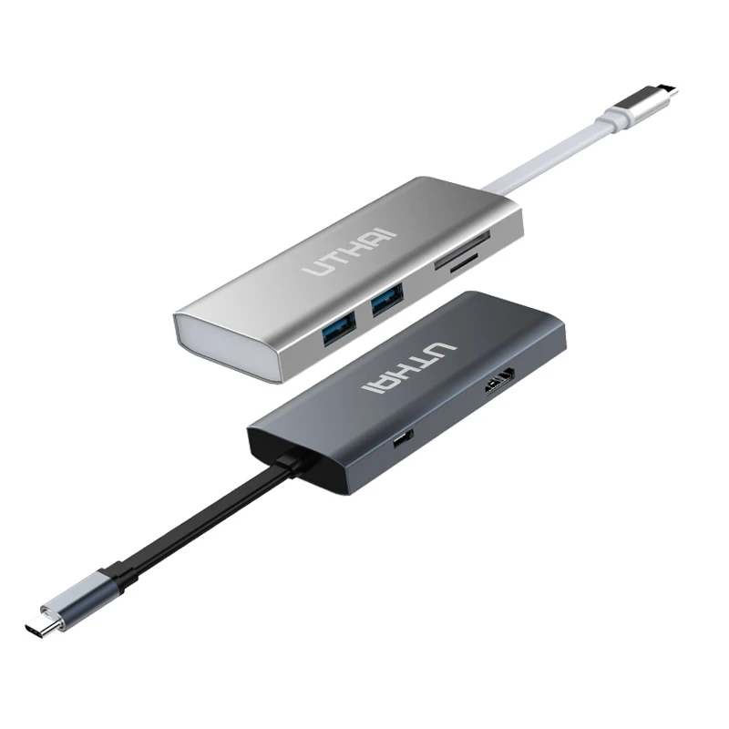 Утхай 5in 1 TCH01 USB 3 0 концентратор для MacBook Pro Air Многофункциональный Тип C видео в