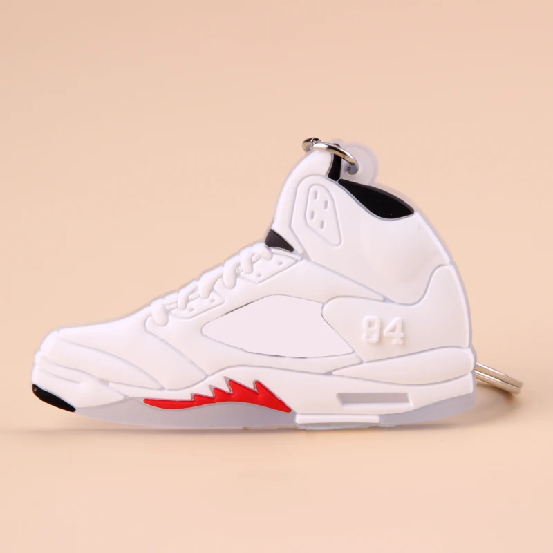 Picture Color02 Брелок новые экзотические мини Jordan 5 ретро обуви ключевая цепь Для мужчин и Для женщин детские подарочные брелки на баскетбольных кроссовок ключ держатель porte Clef - Цвет: Picture Color02