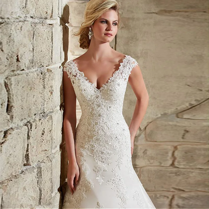 2017 Лидер продаж пикантные белые v-образным вырезом бальное платье кружевное