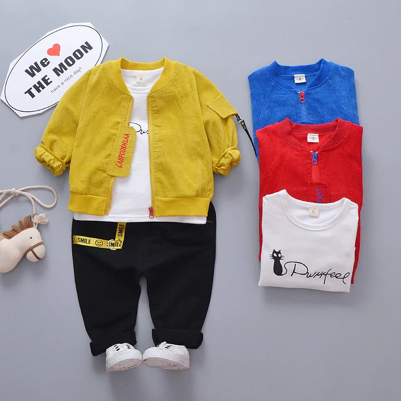 

spring coat T-shirts and pants 3 pieces Clothing Sets for Boys children's clothing Kids clothes Boy's clothes Baby clothes