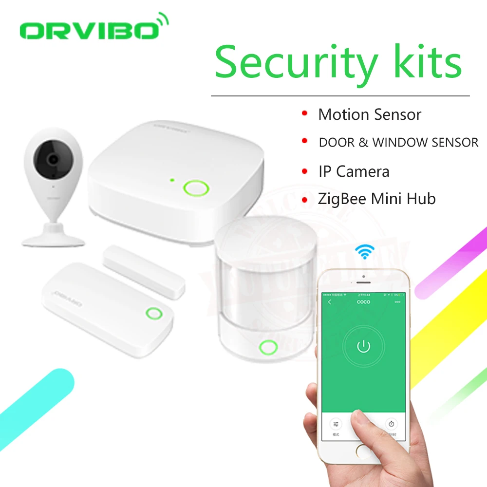 

2021 Orvibo ZigBee Smart Home Security Kit pro Controller Hub Smart Remote Control,Zigbee Motion Sensor Door & Window Sensor