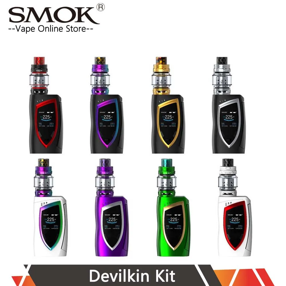 Электронных сигарет SMOK Devilkin комплект 225 Вт Mod с 8 мл TFV12 принц Танк V12 Q4 T10 катушки