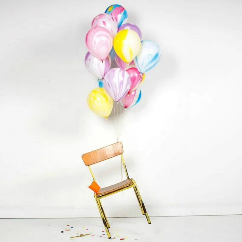 10 шт. разноцветные мраморный агат Радуга круглые латексные шарики Babyshower Свадьба