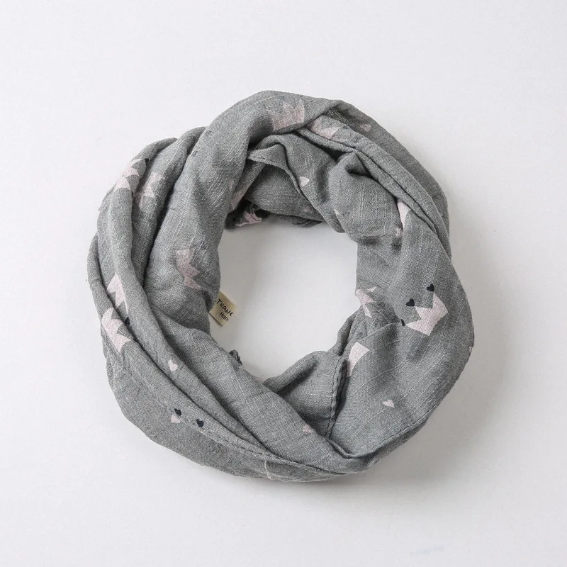 Модный хлопковый Детский шарф в Корейском стиле теплые зимние шарфы с рисунком