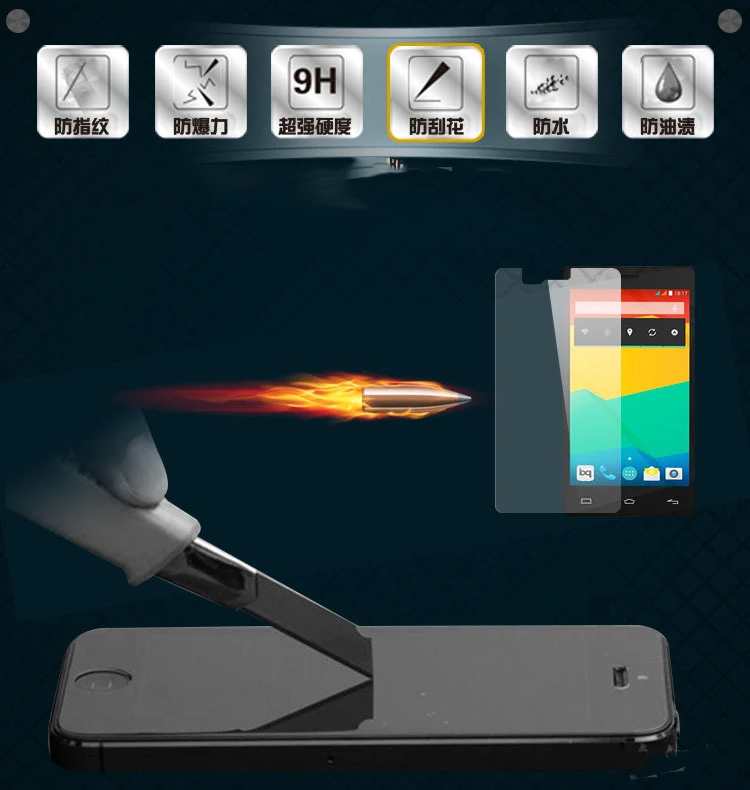 Экранный протектор из закаленного Стекло для BQ Strike 5020 Aquaris U Lite плюс E5 E5S X5 X5S