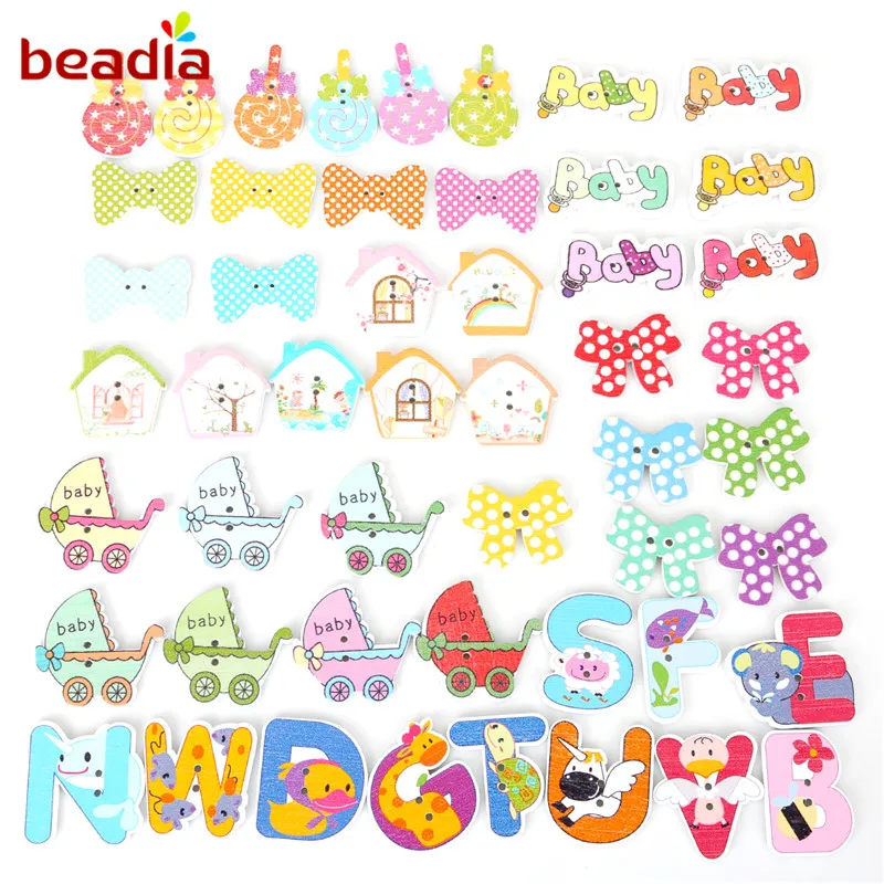 100 шт. деревянные бусины пуговицы в форме совы 2 отверстия|2 hole|for jewelry making2 hole beads |