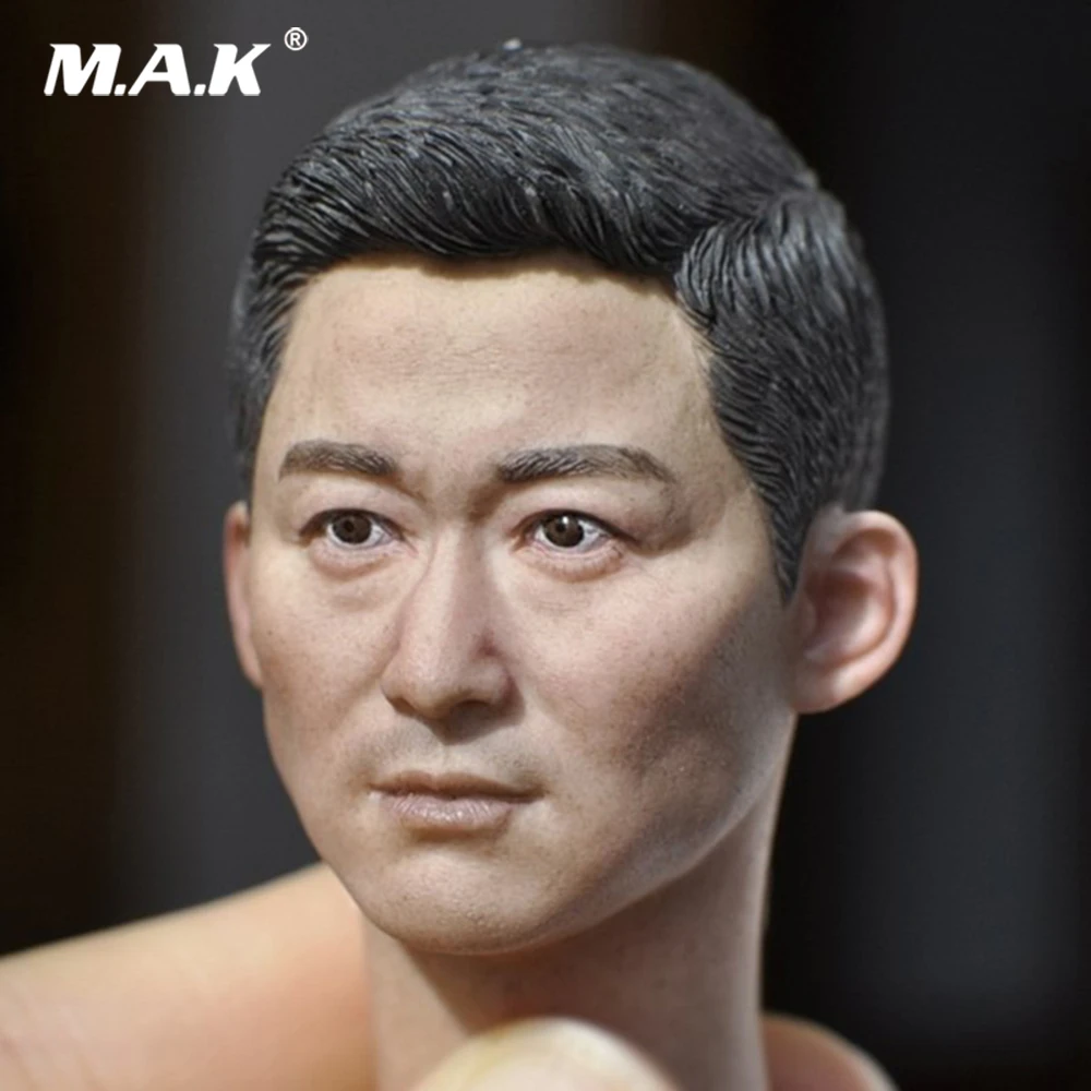 

1/6 Scale Male Head Sculpt Accessory KM18-34 Jason Wu Head Carved PVC Head Model for 12" Action Figure Body