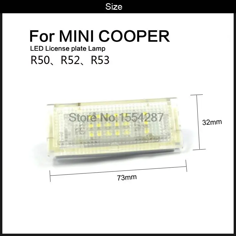 Хорошее Супер белое освещение номерного знака Лампа Подходит для BMW Mini Cooper R50 R52 R53