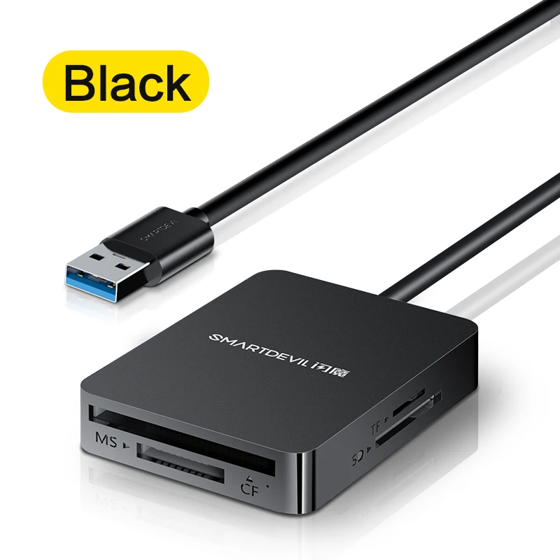 50cm 4-in-1 Считыватель карт SmartDevil USB 3,0 все в одном SD UCB SD TF CF/ms Compact Flash смарт-карта памяти адаптер USB OTG SD кардридер - Цвет: 50cm 4-in-1