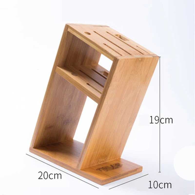 Knife Holder Высококачественная бамбуковая подставка под ножи вентилируемая сухая кухонная ножевая колодка креативная многофункциональная деревянная подставка для ножей кухонные аксессуары - Цвет: Knife Holder