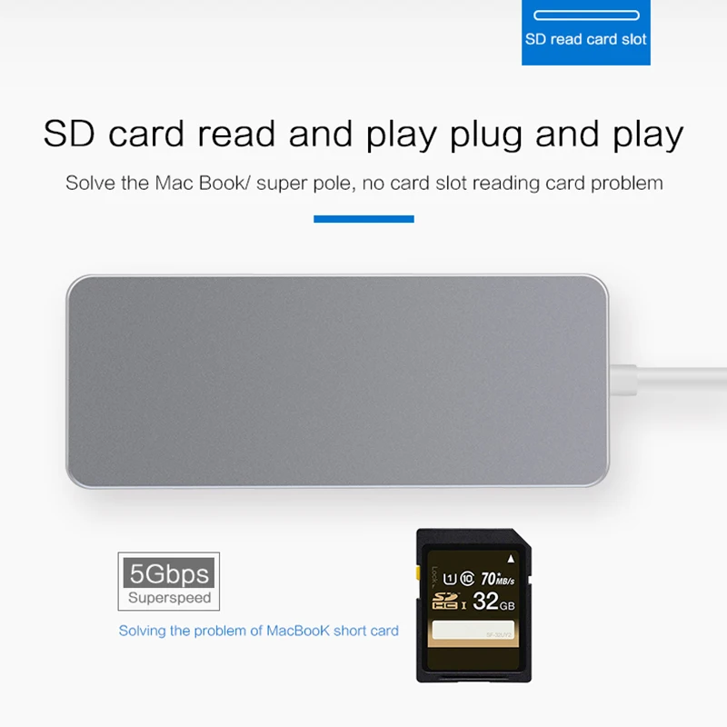 Адаптер USB C Type к HDMI thunderbolt 3 RJ45 адаптер 0 концентратор для MacBook Samsung S8/S9 Huawei P20 Pro usb-c |