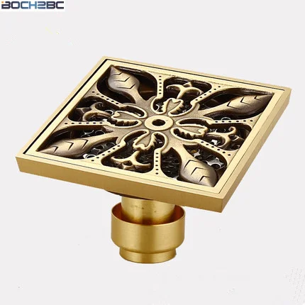 

Square Oil Bronze Shower Drain Desague Thin Tapon Fregadero Washing Machine Drain Floor Drain Sewer Pipe Displacement