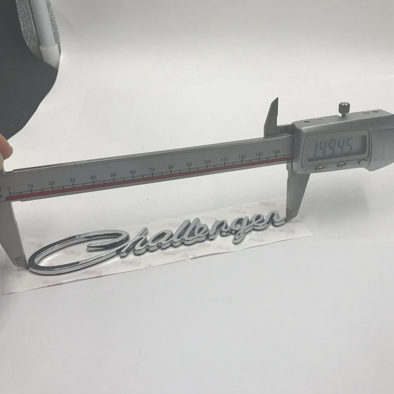 

Soarhorse Set of 2 For Dodge Challenger Chrome Trunk Fender Logo Emblem Script Nameplate Badge Stickers