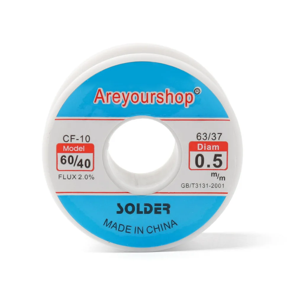 Areyourshop 0 5 мм 1 100 г 60/40 оловянный свинцовый паяльный провод флюс 2.0% Оптовая Продажа