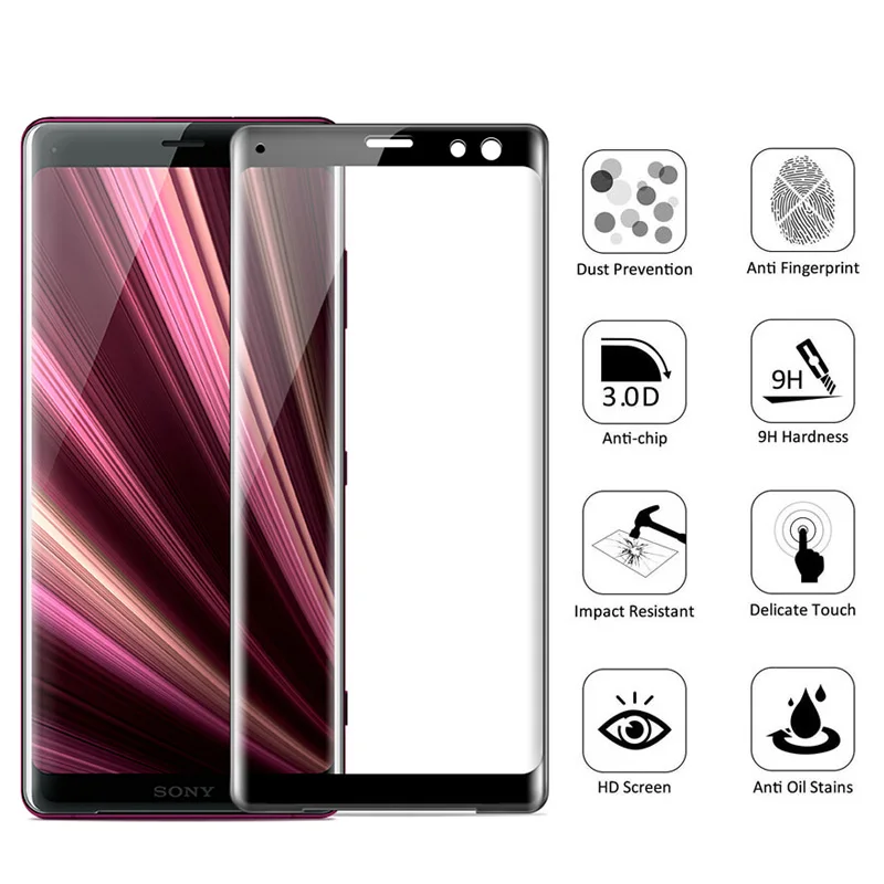 3D изогнутое Защитное стекло для sony Xperia 10 plus XZ3 XZ2 XZ XZS Compact XZ premium L3 закаленное стекло xz 2 3 s защитная пленка