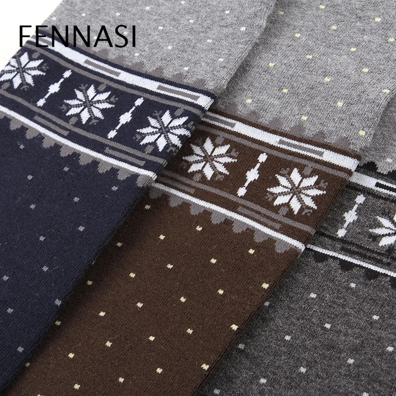 FENNASI осенние женские теплые колготки с узором в горошек зимние сексуальные