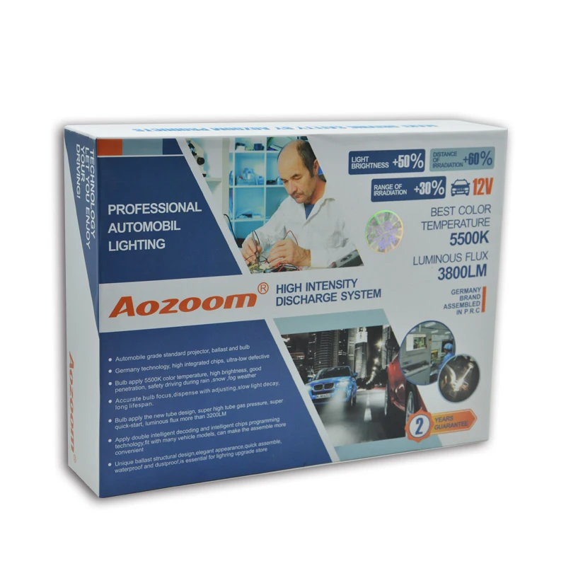 Aozoom бренд 1 компл. 12 В 55 Вт AC Fast Start H7 H1 H8 H11 9005 9006 D2H ксеноновые комплект 5500 К HID