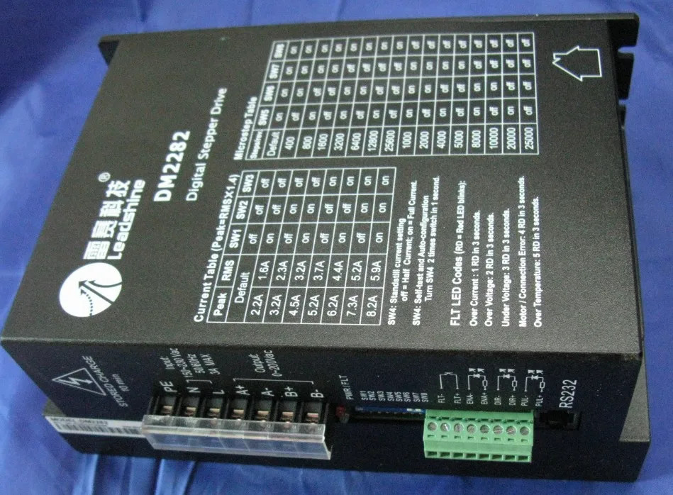 Leadshine DM2282 цифровой шаговый привод 2 фазы cnc двигатель ~ 8.2A 180 240VAC соответствующий