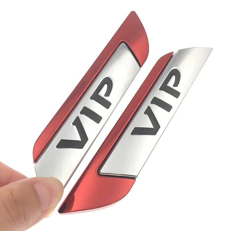 2 шт./лот 3D металлический VIP логотип автомобильный Кранец боковой стикер эмблема