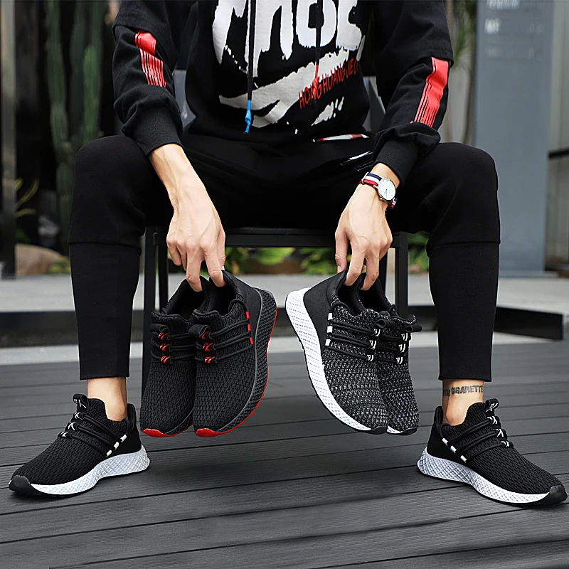 2018 New Breathable Comfortable Casual Shoes For Male Fashion Men Lace-up High Quality Wear-resistant Sneakers Footwears | Обувь