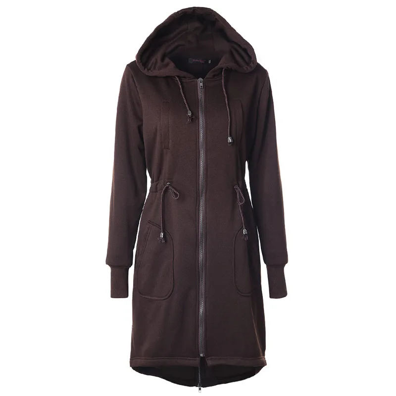 Женская толстовка на молнии с поясом и карманами | одежда