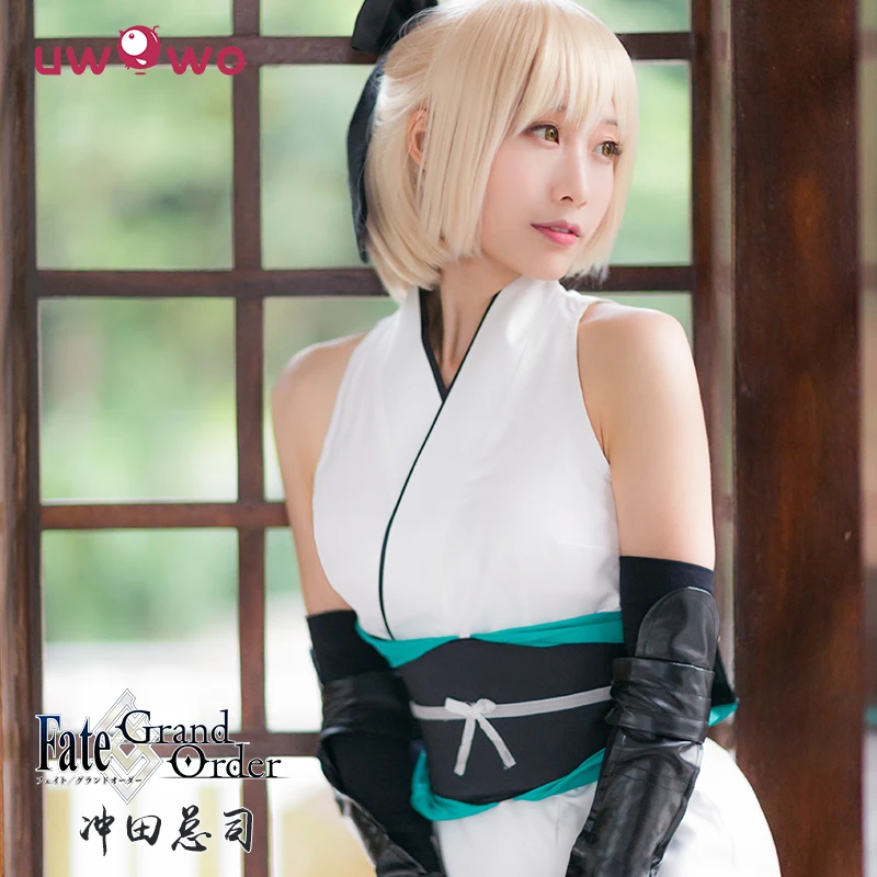 UWOWO Okita Souji Косплей Sakura Saber Arturia Pendragon Grand Order Fate Stay Night костюм saber Souji|saber cosplay|cosplay