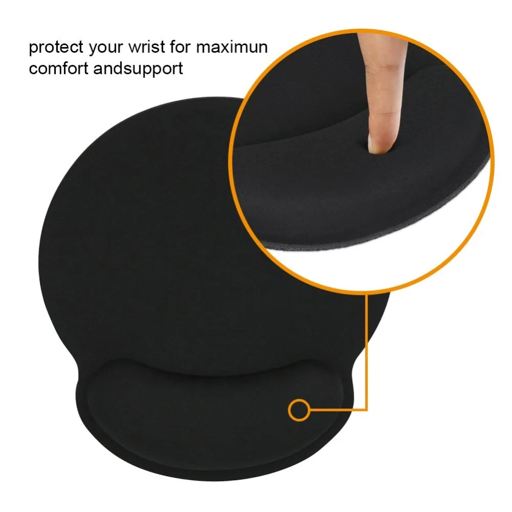 Black wrist holder mouse pad Soft memory foam Ergonomic mat with gel Lycra cloth surface speed verison mousepads | Компьютеры и офис