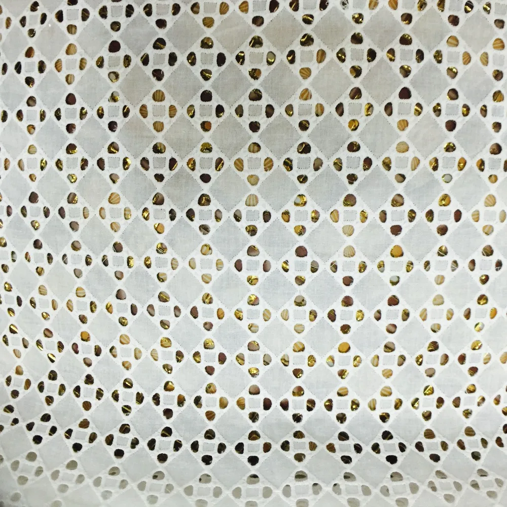 

(1yard)100% cotton regular white lace embroidery fabric for wedding party lace