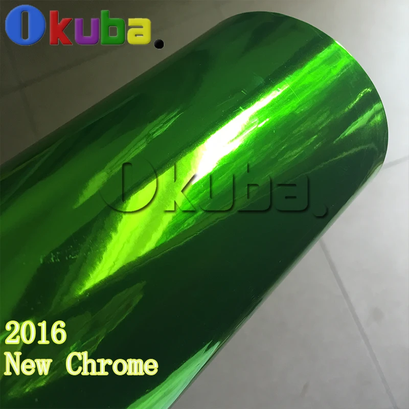 Новое поступление 2016 зеленая хромированная виниловая пленка зеркальная
