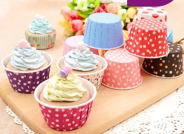 

3500pcs/lot 50*39mm assorted Candy Muffin Cup Cake Baking cake cups dot Striped cupcake liners muffin cups Ice cream cup SN1598