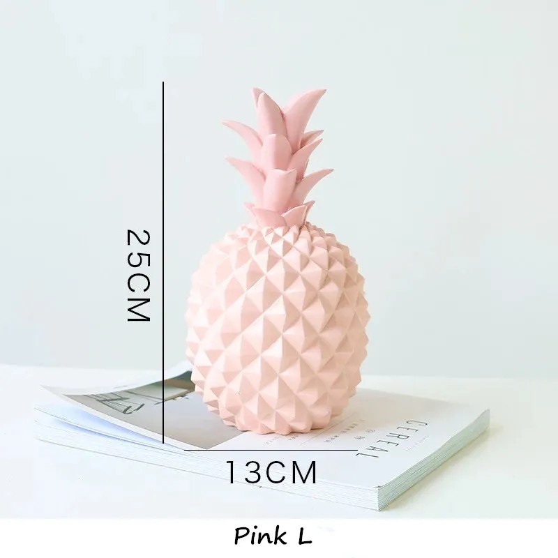 Pink L NOOLIM нордическая современная простая и креативная коробка для хранения ананаса гостиная ресторан винный шкаф Декоративная копилка - Цвет: Pink L