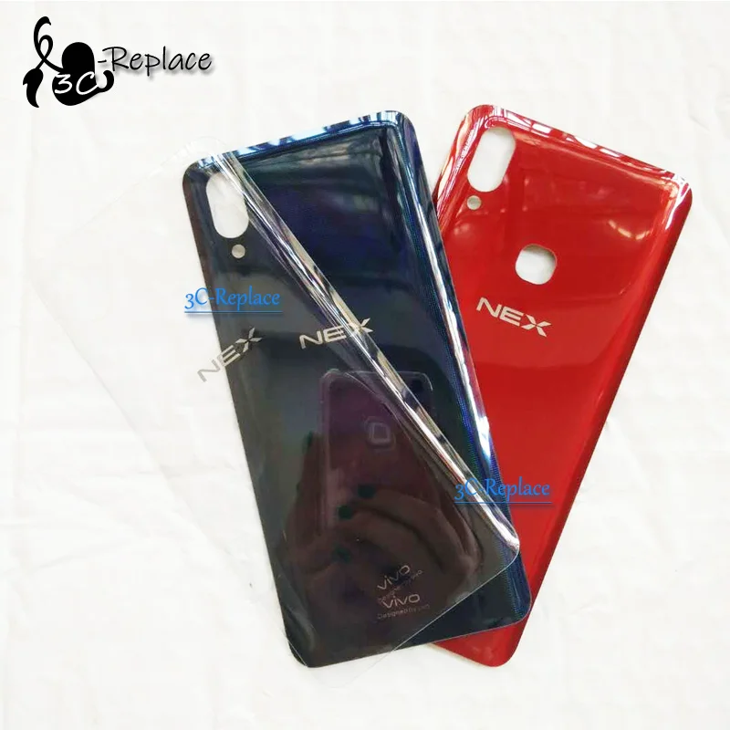 6,59 дюймов для VIVO NEX S/A/NEX Ultimate задняя Батарея крышка дверца батарейного Корпус чехол сзади Стекло запасные части объективов