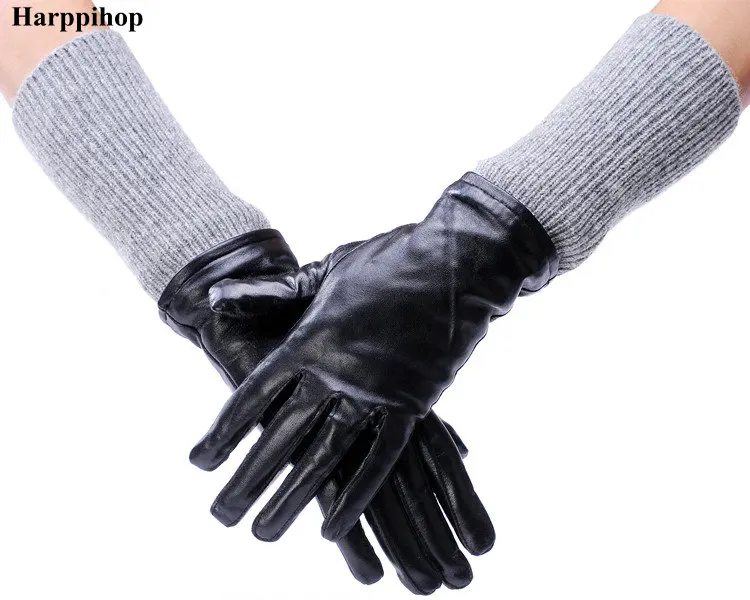 2019 женские перчатки кашемировые из натуральной кожи длинные и короткие