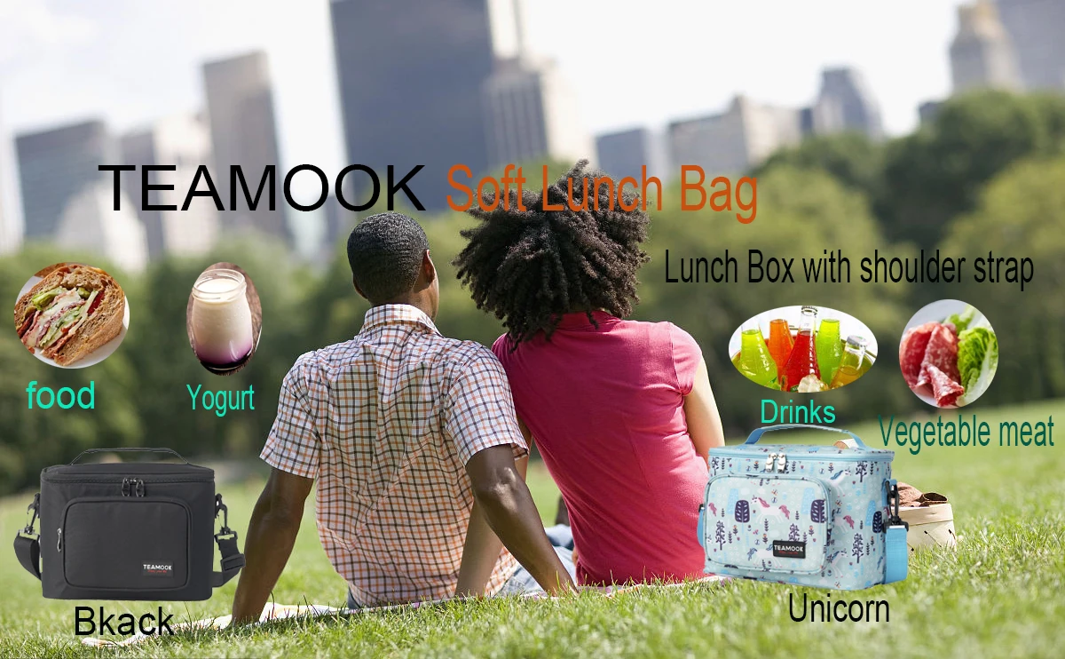 TEAMOOK портативные Термосумки для обедов для женщин, детей, мужчин, водонепроницаемые сумки-холодильники для еды, пикника, изолированная сумка-тоут, контейнер для хранения