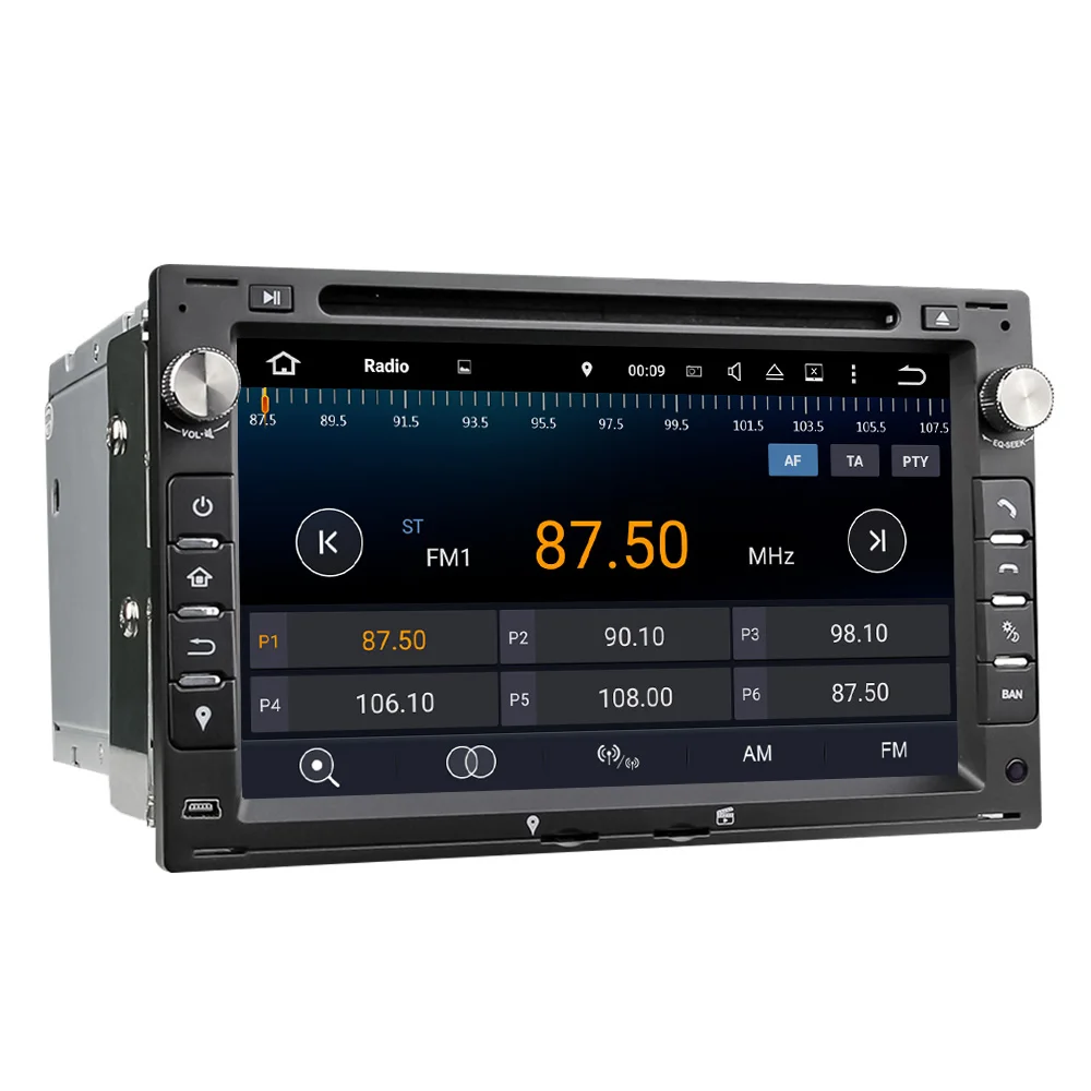 Eunavi 7 ''Восьмиядерный 2 Din Android 9 0 автомобильный dvd радиоплеер gps для VW Glof Bora Passat Mk5