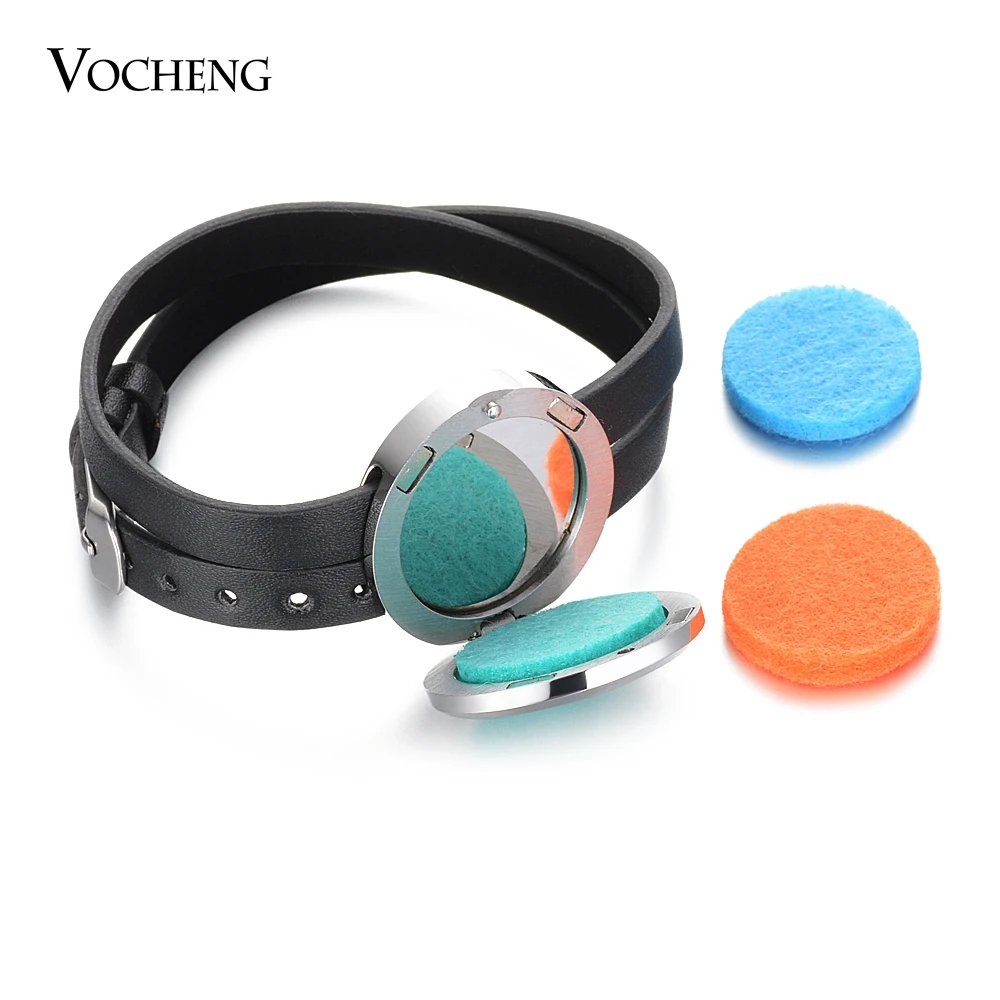 

10pcs/lot Aromatherapy Essential Oil Diffuser Locket Bracelet Ribbon 316L Stainless Steel without Oil Pads VA-988*10